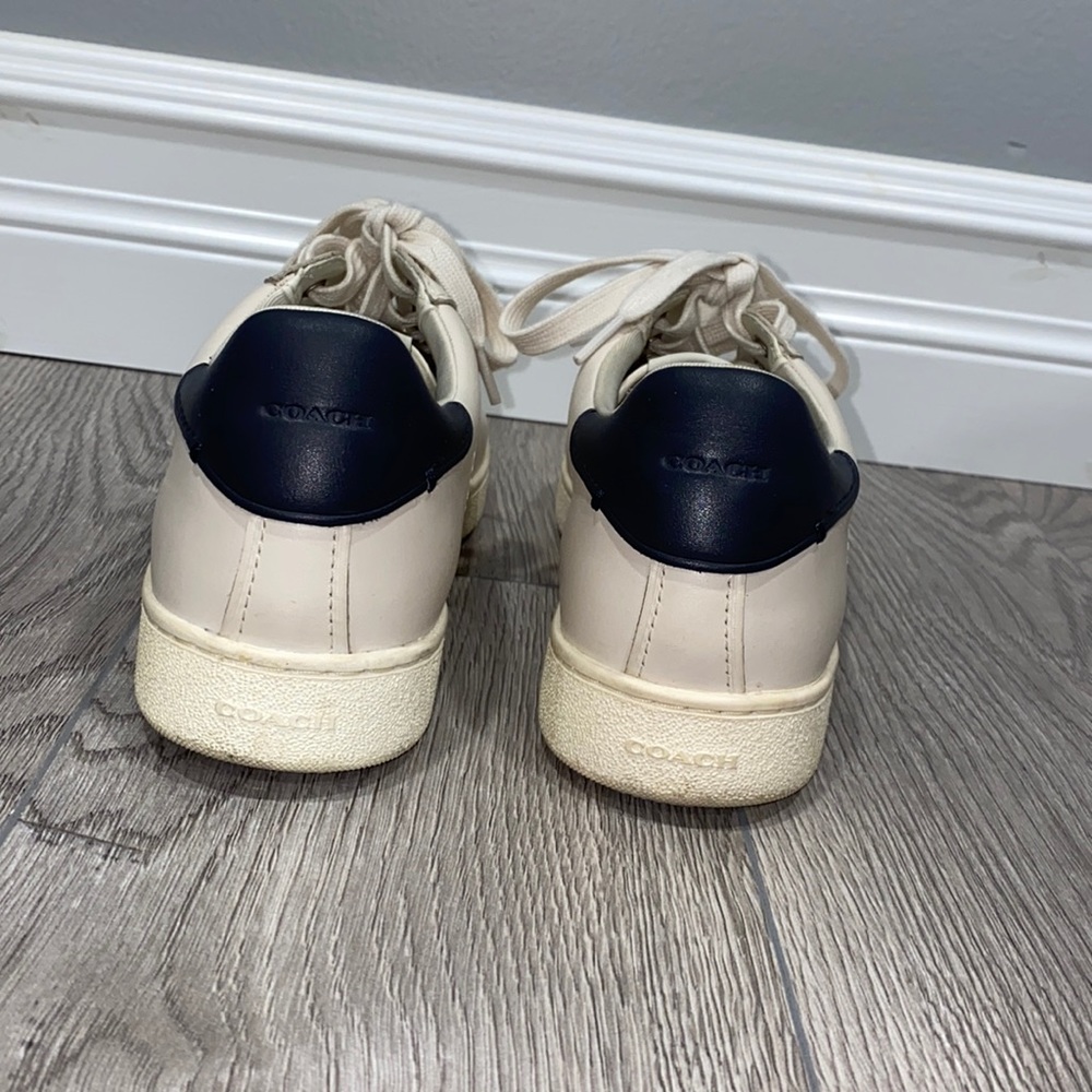 Coach Cream Lace-Up Sneakers - Picture 4 of 8